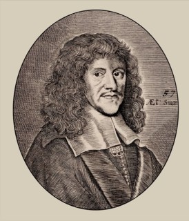 Portrait of John Playford, 1623–1686, a London bookseller, publisher of books on music theory,