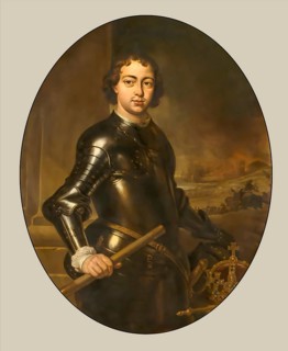 Portrait of Peter the Great, Peter I or Pyotr Alexeyevich Romanov, 1672-1725, Emperor of the