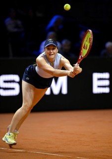 Action Eva Lys (GER) Women's Porsche Tennis Grand Prix Porsche Arena, Stuttgart, Baden-Württemberg,