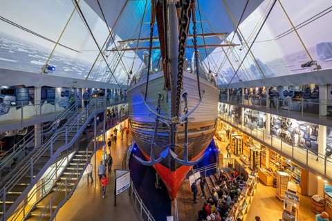 Historical polar research ship Fram by Fridtjof Nansen and Roald Amundsen, Fram Museum, Fram Museum