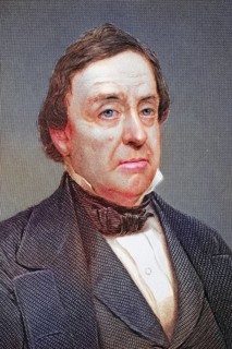 Lewis Cass, 1782, 1866, American officer and politician, Illustration from Gallery of Historical