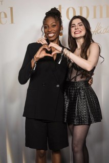 Toni Dreher-Adenuga and Klaudia Giez at the preview of the 21st season of Germany's Next Topmodel -