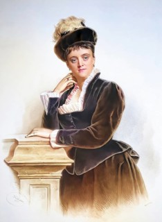 Ilma Seiler-Wilborn, 1850-96) German-Austrian theatre actress, tragedienne, Historical, digitally