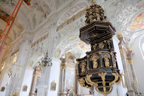 Benediktbeuern Abbey, former Benedictine Abbey, today a branch of the Salesians of Don Bosco, choir