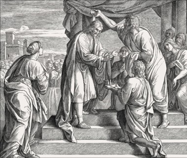Samuel Anoints David, Old Testament, by Julius Schnorr von Carolsfeld