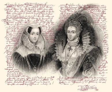 Faksimile des Hinrichtungsbefehls für Maria Stuart, Königin der Schotten, verfasst von Elisabeth I.