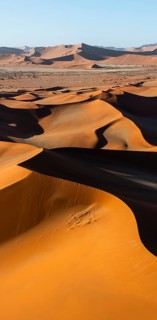 Aerial view, Dramatic sand dunes in the Namib Desert, Namib Naukluft Park, Namibia