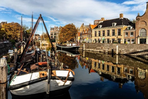 Delfshaven, historic district known for its picturesque harbor, starting point of the departure of