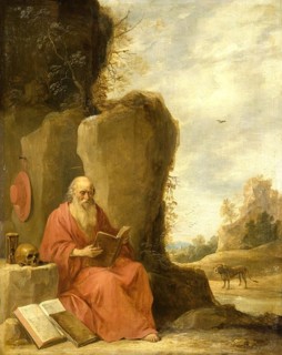 Saint Jerome in the Desert (ca. 1640-1645), painting by David Teniers (baptised 15 December 1610 in