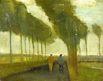 L'allée Aux Deux Promeneurs (1883), Allee mit zwei Spaziergängern (1883), Painting by Vincent