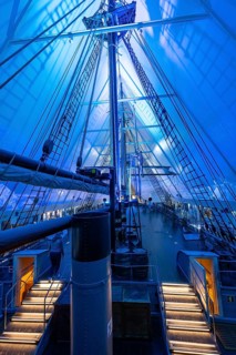 Upper deck, historic polar research ship Fram by Fridtjof Nansen and Roald Amundsen, Fram Museum,