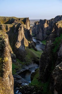 Fjaðrárgljúfur Canyon, Fjadrargljufur, deep gorge, near Kirkjubæjarklaustur, South Iceland, Iceland