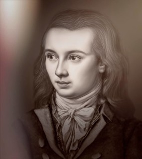 Portrait of Georg Philipp Friedrich Freiherr von Hardenberg, pseudonym and pen name Novalis, 1772 -