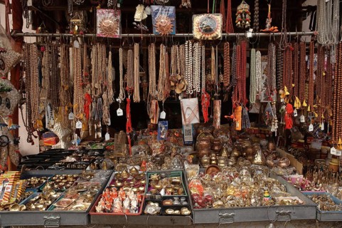 Hindu paraphernalia shop in Raipur, Chhattisgarh, India