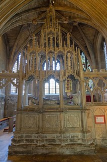 Tomb of Sir Guy de Brien, former abbey church, Tewkesbury, Gloucestershire, England, Great Britain