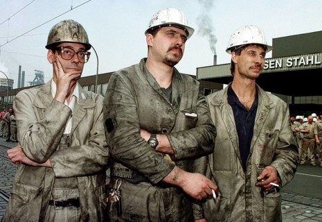 IG Metall warning strikes at Thyssen Stahl AG in Duisburg, Duisburg, Germany