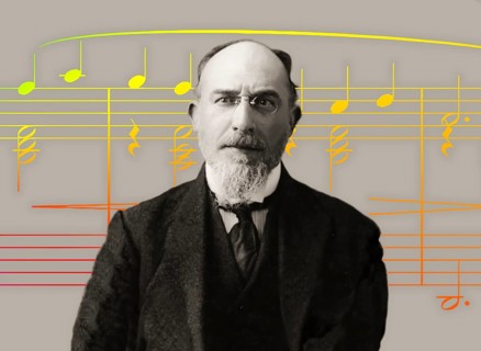Erik Satie, 1866 – 1925, a French composer and pianist, notesheet for Gymnopédie No. 1, digitally