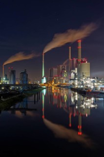 GKM, Großkraftwerk Mannheim AG, hard coal-fired power plant, energy, electricity, night shot,