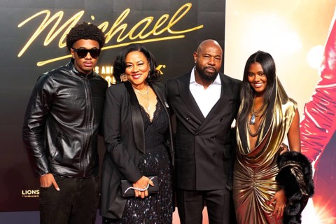 Lela Rochon, Antoine Fuqua, Asia Fuqua and Brando Fuqua, MICHAEL, International Premiere and Global