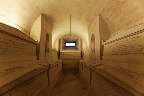 Tombs in the crypt of the Panthéon, National Hall of Fame, Latin Quarter, Paris, France
