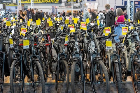 Fahrrad Essen, public fair in the halls of Messe Essen, retailers and manufacturers show everything