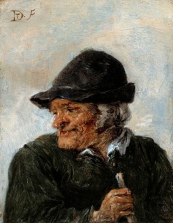 A Peasant, painting by David Teniers (baptised 15 December 1610 in Antwerp, died 25 April 1690 in