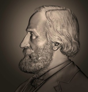 Giuseppe Verdi, 1813 – 1901, Italian opera composer, digitally edited