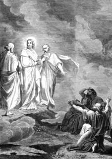 The Transfiguration, chapter 9, verse 7, Mark's Gospel, cloud, God, voice, Jesus, dear son, hear,