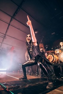 Johannes Eckerström, singer of the band Avatar live on In The Airwaves Tour at Munich's TonHalle on