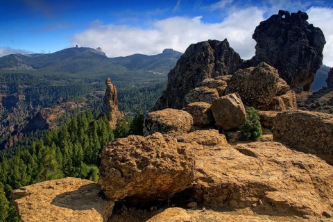 Canary Islands, Gran Canaria, Roque Niblo, View, Gran Canaria, Canary Islands, Spain