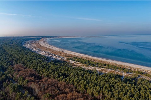Darßer Ort lighthouse in the Western Pomeranian Lagoon Area National Park. Prerow,