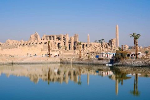 Sacred Lake and Karnak Temple, Luxor, Egypt