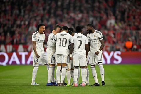 Cheers Joy Emotion Vinicius Junior Real Madrid (07) Eder Militao Real Madrid (03) Kylian Mbappé
