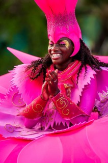 Caribbean participants in the International Carnival Seychelles, in Victoria, Mahe, Republic of