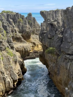 Pancake Rocks in Paparoa National Park, South Island, New Zealand, Oceania