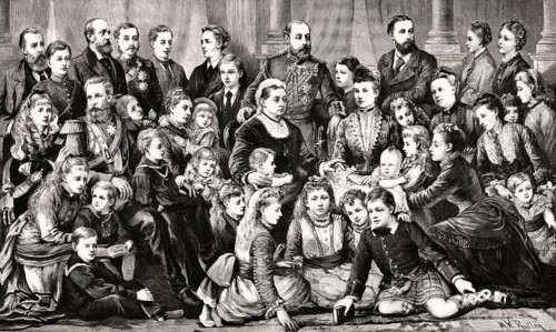 Queen Victoria, Queen of the United Kingdom with the Royal family, 1877