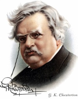 Gilbert Keith Chesterton (1874-1936) English novelist, poet and critic. Friend of Belloc. Convert