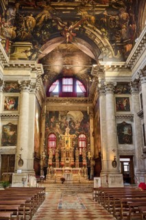Church of San Sebastiano in Venice on a sunny day in winter, Italy