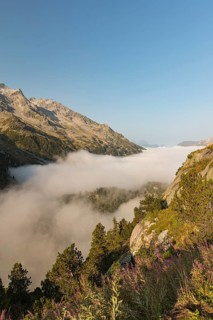 View from the Sustenpass High Alpine Road, close to the lake Steinsee
