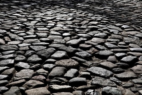 Cobblestones, Old Town, Wernigerode, Harz Mountains, Saxony-Anhalt, Germany