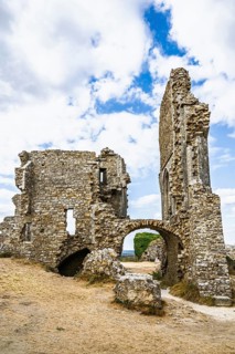 Ruins of Corfe Castle, Wareham, Dorset, England, United Kingdom