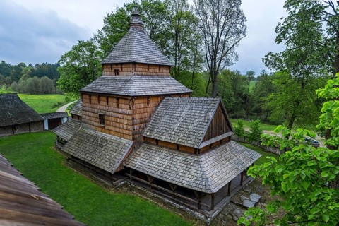 Gothic wooden church of St. Paraskevi from the 16th century, Radruz, Poland