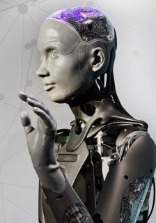 Humanoid robot for human-machine communication, artificial intelligence, AI, exhibition, history of