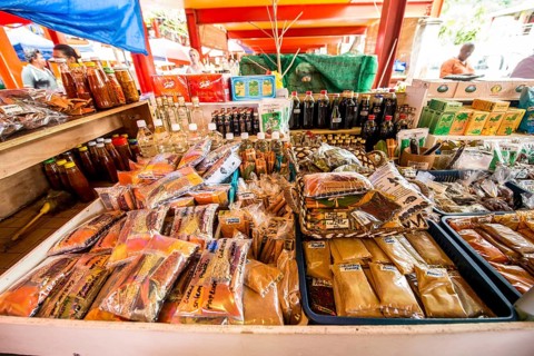 Spices at the Sir Selwyn Selwyn, Clarke Market, Victoria, Mahe, Republic of Seychelles, Indian