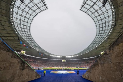 BERLIN, GERMANY - JUNE 21, 2024: Euro 2024 Groupe D match Poland vs Austria 1:3. Olimpic Stadium