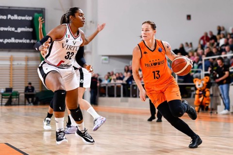 POLKOWICE, POLAND - NOVEMBER 9, 2022: Baskteball match EuroLeague Women between BC Polkowice -