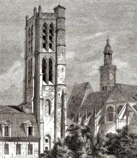 Glockenturm von Clovis, Lycée Henri-IV, öffentliches Gymnasium in Paris, ehemalige königliche Abtei