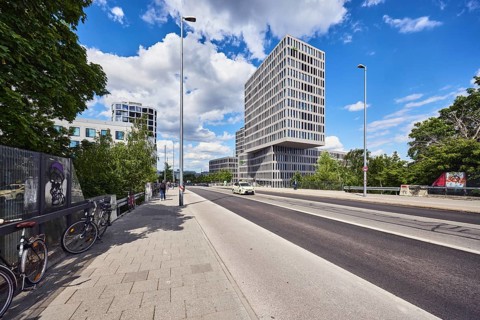 Group headquarters Flix SE, Flixbus, Flixtrain, general architecture, commercial building,
