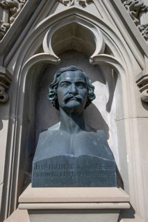 Bust of Hans Freiherr von und zu Aufseß, founder of the Germanic National Museum in Nuremberg,