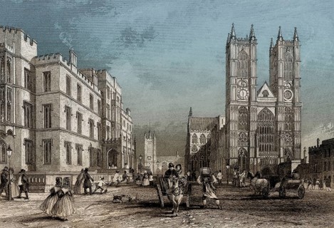 Westminster Abbey and Westminster Hospital, London, England, 19th century
